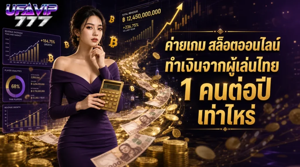 UFAVIP777 เจาะรายได้ค่ายเว็บสล็อต จากผู้เล่นไทย 1 คนต่อปี