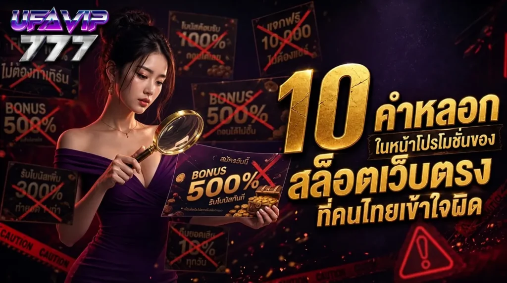 10 คำหลอกในโปรโมชั่น สล็อตเว็บตรง ที่คนไทยเข้าใจผิดบ่อย