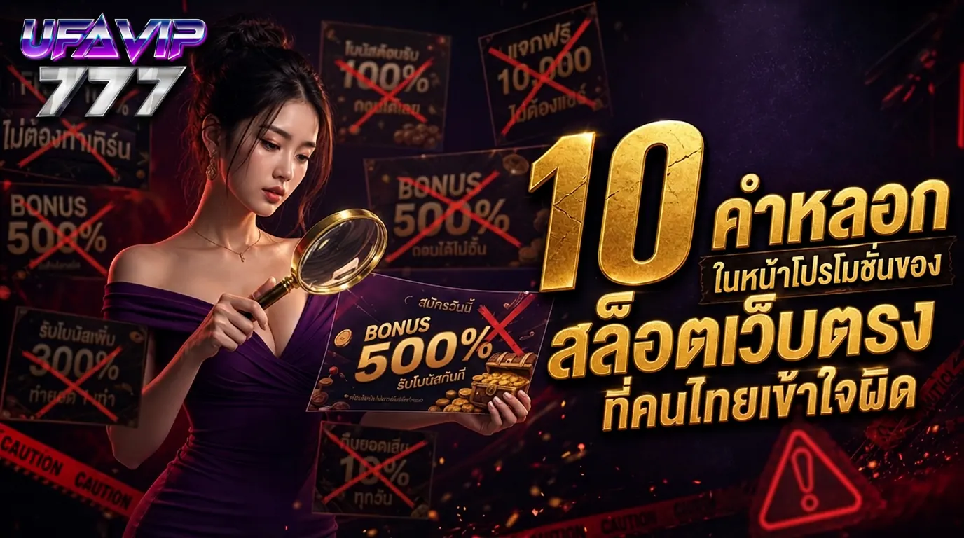 10 คำหลอกในหน้าโปรโมชั่นของ สล็อตเว็บตรง ที่คนไทยเข้าใจผิด