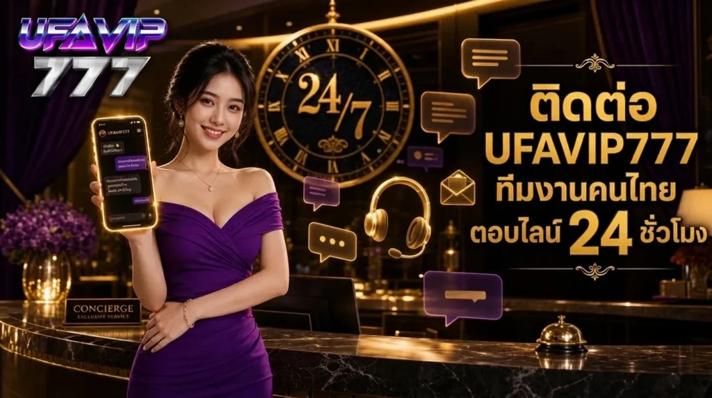 ติดต่อ UFAVIP777 ทีมงานคนไทย ตอบไลน์ทางการ 24 ชั่วโมง